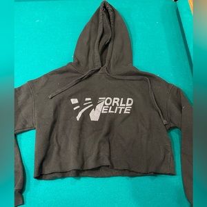 World elite cheer crop hoodie